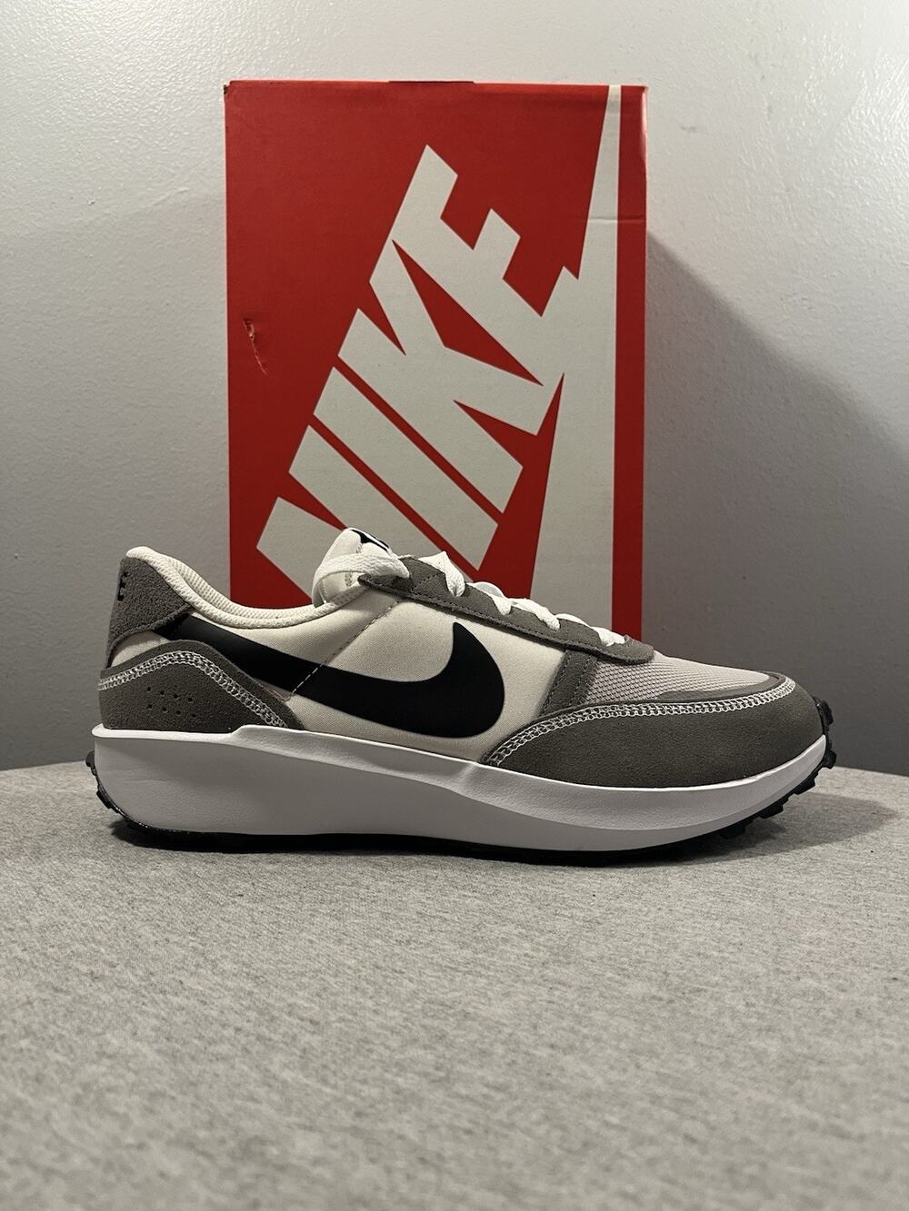 Nike Waffle Nav Phantom Black Flat Pewter White Men's Shoe Size 10 FJ4195 003